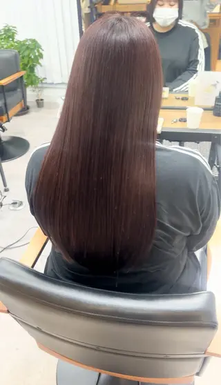 ミディアム カラー パーマ ヘアアレンジ メンズ キッズ 骨格レイヤーカット 🌿美髪縮毛矯正のヘアスタイル