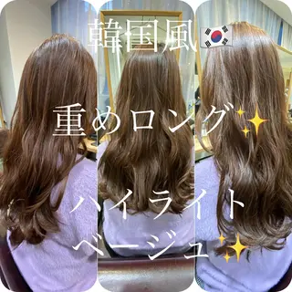 ロング パーソナルカラー lapiax阿部のヘアスタイル