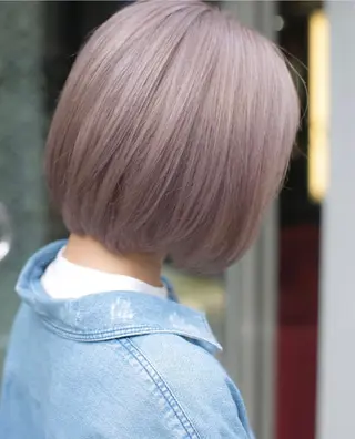 カラー 中目黒ブリーチカラー ボブ橋本青輝のヘアスタイル