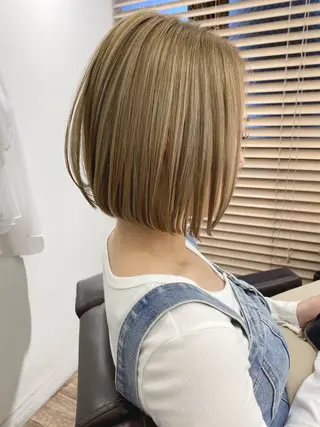 セミロング カラー ハイライト⭐️上野 高広のヘアスタイル