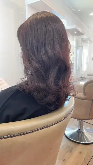 セミロング カラー 竹廣 春奈のヘアスタイル