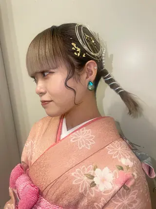 ミディアム ヘアアレンジ コトミ【メンズ】 【曲がる縮毛矯正】のヘアスタイル