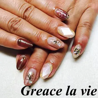 ミディアム カラー キッズ ネイル マツエク・マツパ Greace  la vieのネイルデザイン