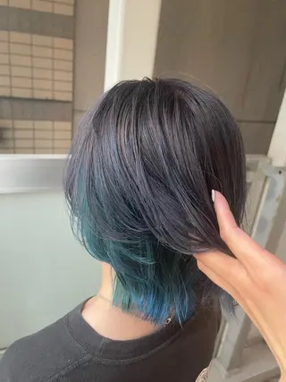 ミディアム カラー 岩谷/ブリーチ 🪽透明感カラーのヘアスタイル