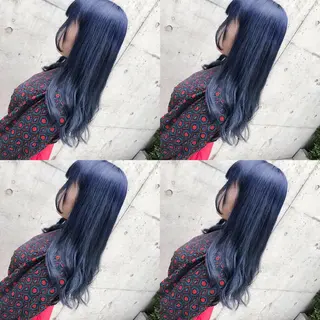 セミロング カラー ヘアアレンジ TAKUMAブリーチ /切りっぱなし🪽のヘアスタイル