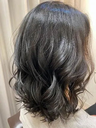 ミディアム カラー デジタルパーマ💫/ 似合わせカット✂️のヘアスタイル