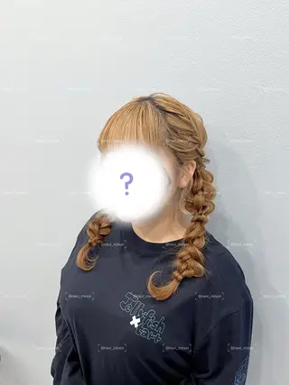 セミロング ヘアアレンジ Hairset minoriのヘアスタイル