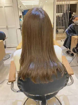セミロング カラー あざと可愛い❤️ 髪質整形💊 輝のヘアスタイル