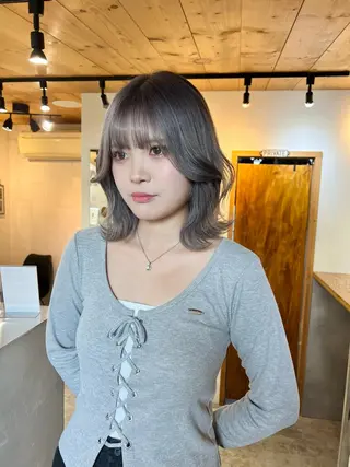 セミロング 暖色カラー/レイヤー カット☁️MEI☁️のヘアスタイル