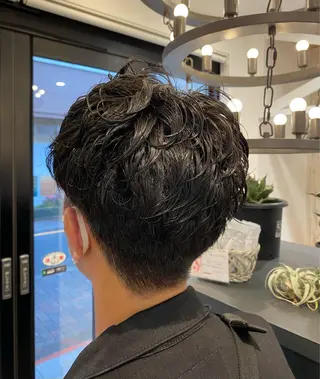 ショート パーマ メンズ 柴田 枝利子のヘアスタイル