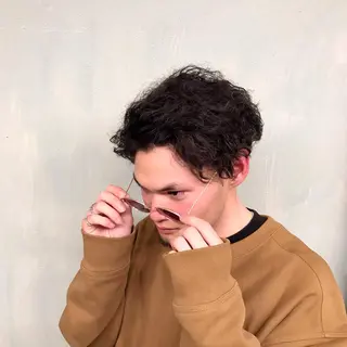 ショート カラー パーマ メンズ kobayashi $hogoのヘアスタイル