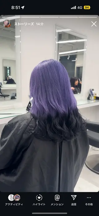 ロング カラー ヘアアレンジ ウルフカット×ハイ トーン職人🤍ゆうひのヘアスタイル