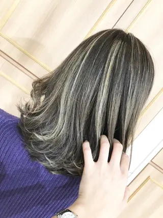 ミディアム カラー ヘアアレンジ 🌼圧倒的な口コミ数 BRAVE柏東口のヘアスタイル