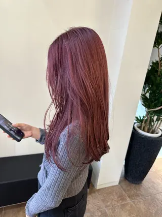 セミロング カラー ダメージレスブリーチ HIROSHIのヘアスタイル