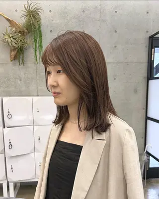 ミディアム カラー 暖色カラー/ピンク カラー/HARUKAのヘアスタイル