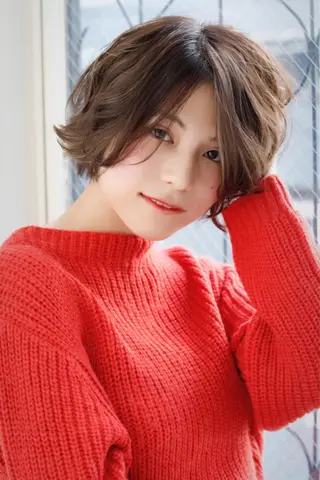 ミディアム カラー パーマ ヘアアレンジ ✨前田 優・2拠点✨ ✨恵比寿・札幌店✨のヘアスタイル