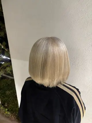 ミディアム ブリーチモデル募集 古内柊のヘアスタイル