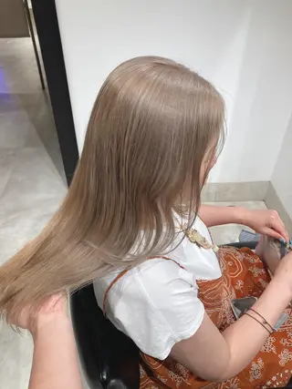 セミロング カラー スキバサミを使わない カット🌼唯🌼のヘアスタイル