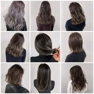 セミロング 植田 彩のヘアスタイル