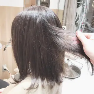 ミディアム カラー ボブ/ハイトーン 福生Radix 下田のヘアスタイル