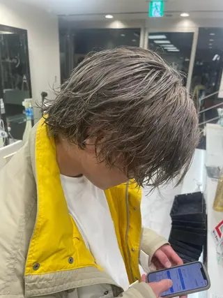 ショート カラー パーマ メンズ 🌻メンズカット 落合諒🌻のヘアスタイル