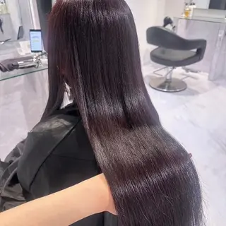 ロング カラー ヘアアレンジ 🎀RIN🎀 縮毛矯正🩶暗髪のヘアスタイル