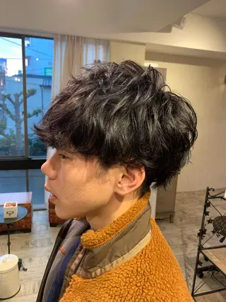 ショート パーマ メンズ 髪質改善色素改善特化 keiのヘアスタイル