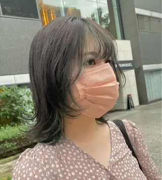 ミディアム デザインカラー/ボブ ブリーチカラー/ユリのヘアスタイル