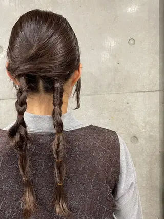 ロング カラー パーマ 表参道🌿赤み消し カラー/チナツのヘアスタイル