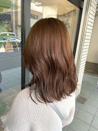 ミディアム カラー 柏韓国ヘア 白石芽衣のヘアスタイル