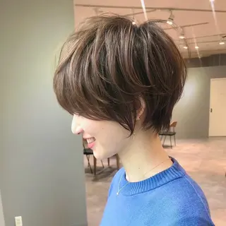 ショート 結べるレイヤーカット /カラー/あさかのヘアスタイル