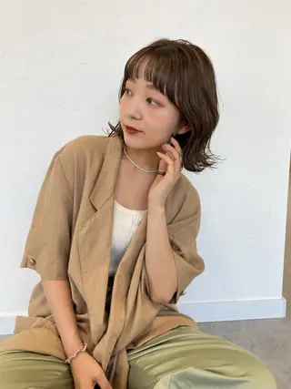 ショート カラー ヘアアレンジ satsuki 暖色・ブラウンカラーのヘアスタイル