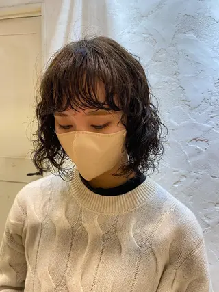 ミディアム パーマ 🌸透明感艶 カラー🌸Yuukiのヘアスタイル