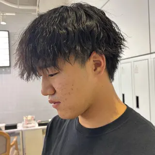 パーマ メンズ メンズパーマ/ メッシュ📍ユリのヘアスタイル