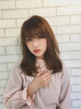 セミロング カラー 佐藤 高徳のヘアスタイル