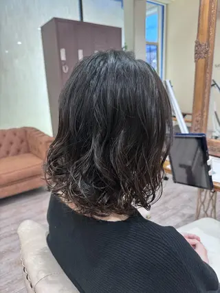 ミディアム カラー パーマ 新越谷noble店長 松本拓也▶◀*.のヘアスタイル