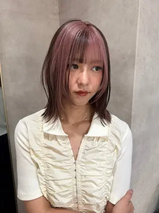 セミロング カラー RIENS aura / ayu ♡のヘアスタイル