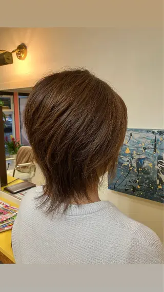 セミロング カラー 横田 尚登のヘアスタイル
