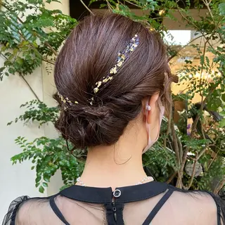 ミディアム ヘアアレンジ 勝野 麻美のヘアスタイル