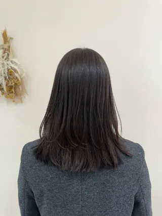 ロング カラー ヘアアレンジ タイトボブ個性派カラ ーAKANEのヘアスタイル