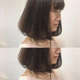 ミディアム カラー 横浜ブリーチムラ直し ハイトーン/ブリーチのヘアスタイル