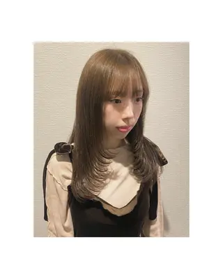 ロング カラー ヘアアレンジ 🎀レイヤーカット/ 艶カラー/ﾕｶ🎀のヘアスタイル