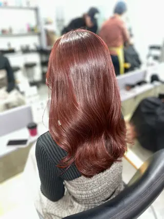 ロング カラー 髪質改善🩵縮毛矯正 代々木/木下のヘアスタイル