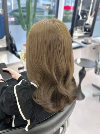 ミディアム カラー ブリーチなし/透明感 NONO💖のヘアスタイル