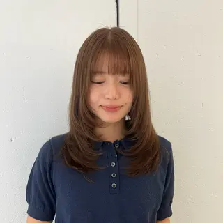 顔周りカット／透明感 カラー／Kurumeのヘアスタイル
