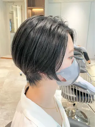 ショート カラー ✨透明感カラー✨ ✨小顔カット✨山木のヘアスタイル