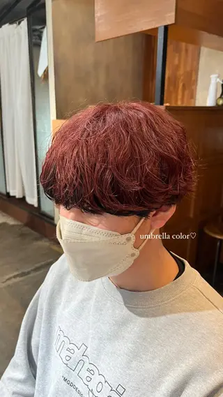 カラー ヘアアレンジ メンズ 光本 杏のヘアスタイル