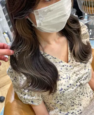 セミロング マンツーマン施術 山口つよしのヘアスタイル