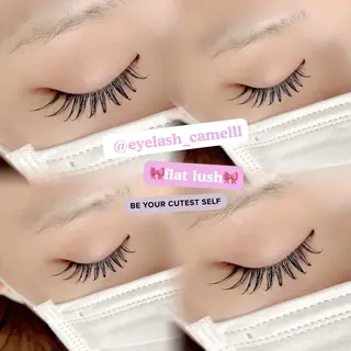 マツエク・マツパ 【那覇/束感まつ毛 /LED】ｷｬﾒﾙのマツエク・マツパデザイン