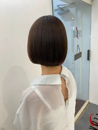 ショート パーマ デジタルパーマ 🌀ボブ　萩原　龍のヘアスタイル